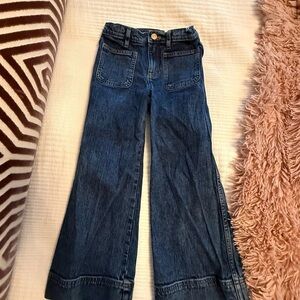 Jcrew crewcuts girls size 7 Classic Blue Wide-Leg Jeans
